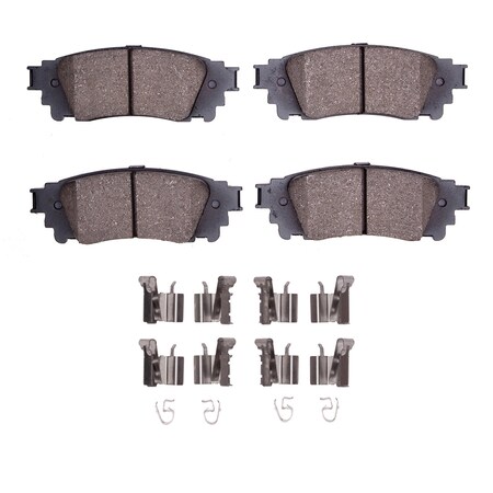 Dynamic Friction Co 3000 Ceramic Brake Pads and Hardware Kit, Low Dust, Low Copper Ceramic, 100% Asbestos-free, Rear 1310-1805-01